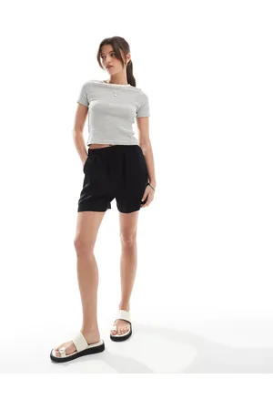 New Look Sorte shorts i hørblanding