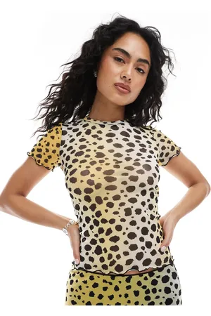 JJXX T-shirt med dalmatiner-print i mesh - Del af sæt-Multifarvet