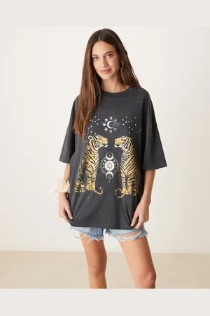 ASOS Vasket oversized T-shirt med grafisk tigerprint
