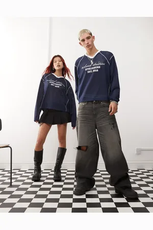 Reclaimed Unisex - croptop med firkantet pasform