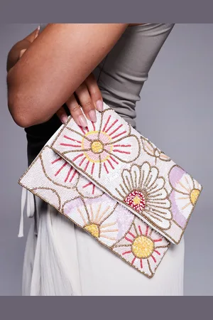 True Decadence Kuvert-clutch med paillet-blomstermønster