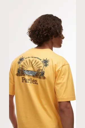 Parlez T-shirt med solnedgangsmotiv på ryggen