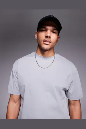 ASOS Afslappet T-shirt i kraftigt stof på 240 gsm i grå