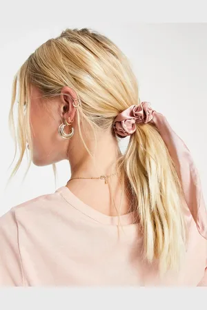 Easilocks Hårelastik i satin med langt bånd-Ingen farve