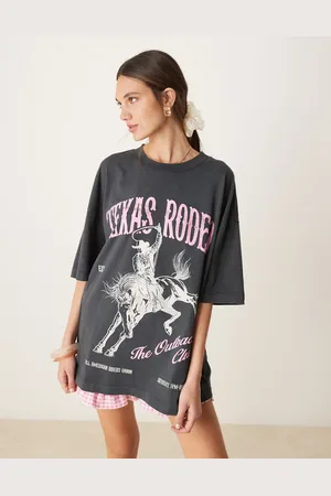 ASOS Forvasket oversized T-shirt med Texas Rodeo-grafik