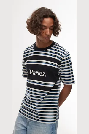 Parlez Solar - T-shirt med logodetalje og striber