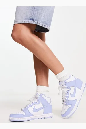 Nike Dunk High - Hvide og aluminiumsblå sneakers