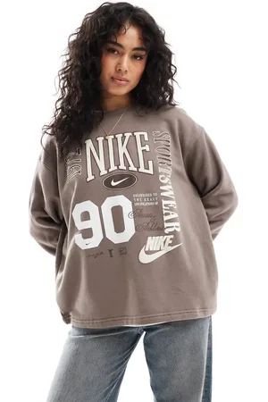 Nike Street - Brun sweatshirt med logo