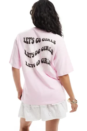JJXX Lyserød oversized T-shirt med 