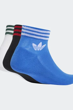 adidas Island Club - Pakke med 3 par ankelsokker med trekløverlogo i sort/blå/hvid