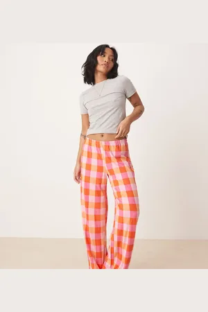 Urban Threads Petite - Bukser med rødt gingham-tern - Del af sæt