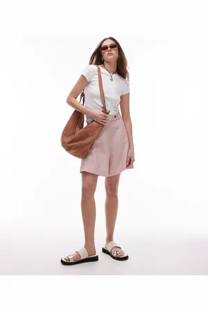 & OTHER STORIES Rosa minimalistiske bermudashorts i hør