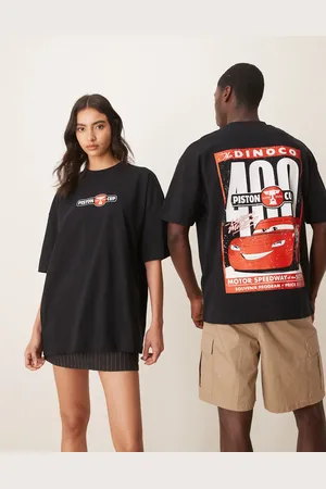 ASOS Disney Pixar - Unisex - Oversized T-shirt med Cars Lightning McQueen-print