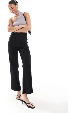 ASOS Ankellange sorte jeans med lige ben