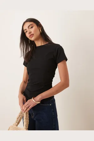 ASOS Asymmetrisk t-shirt med rynker i siderne