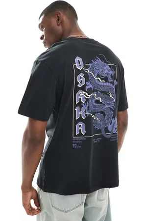 Only & Sons T-shirt med drageprint og afslappet pasform