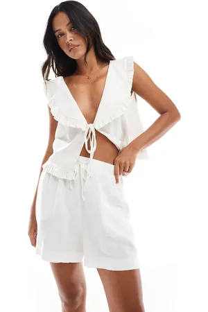 New Look Hvide pull on-shorts i hør
