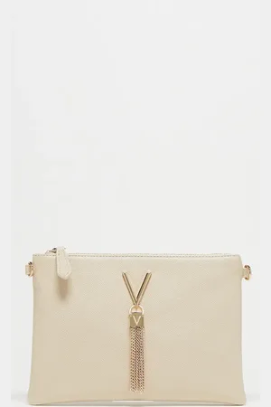 VALENTINO Valentino - Divina - Cremehvid og guldfarvet clutch-taske