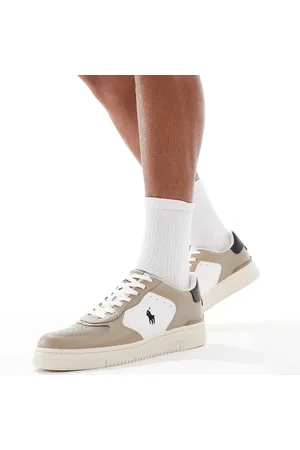 Ralph Lauren Masters Court - Sneakers i hvid/mørk beige