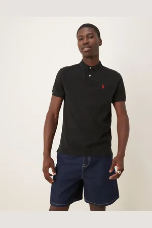 Ralph Lauren Sort kortærmet polo med ikonlogo