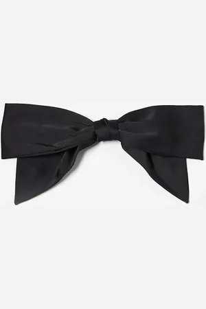 KITSCH Hårklemme med sort sløjfe i stof i pakke med 1 stk