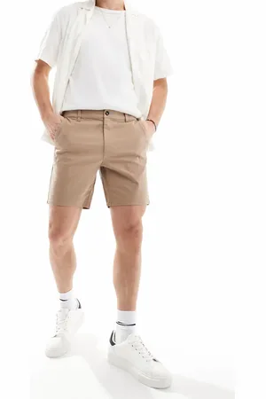 ASOS Stenfarvede skinny chinoshorts fra -Neutral