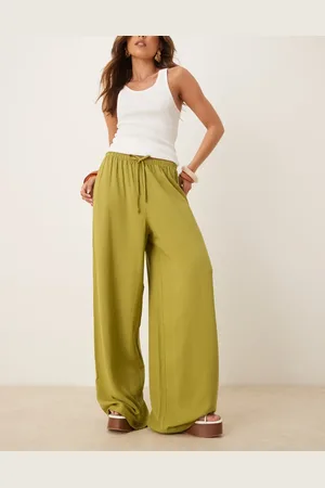 ASOS Olivengrønne bukser i hørlook