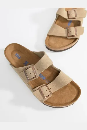 Birkenstock Arizona - Sandaler i gråbrun ruskind-Neutral