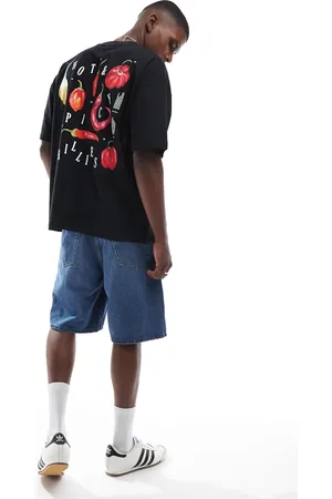 ASOS Sort oversized T-shirt med grafisk chiliprint