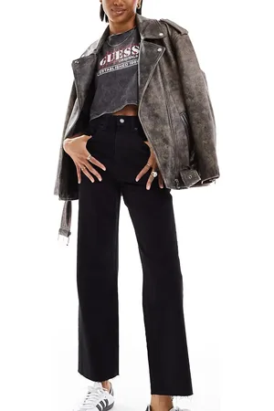 ASOS ASOS DESIGN Tall - Ankellange sorte jeans med lige ben