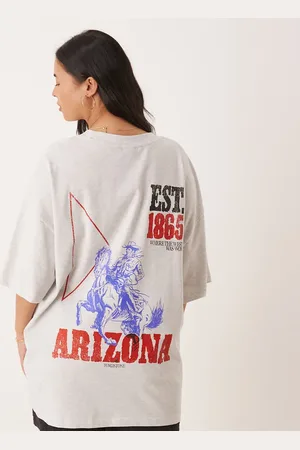 ASOS ASOS DESIGN Curve - Meleret lysegrå oversized T-shirt med 