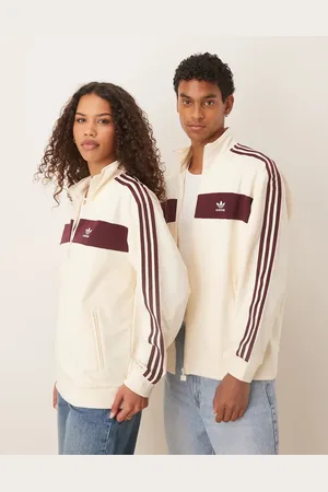 adidas Cremehvid træningsjakke med retro-design