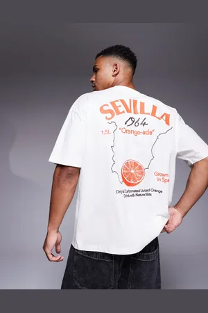 ASOS Råhvid oversized T-shirt med bygrafik