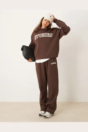 Six Stories Mørkebrune sweatpants - Del af sæt