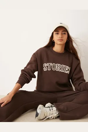 Six Stories Mørkebrun sweatshirt - Del af sæt