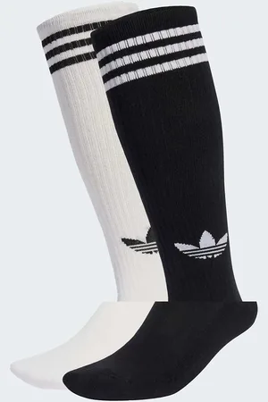 adidas Pakke med 2 par knæhøje sokker med 3 striber-Hvid