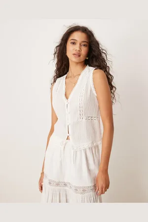 ASOS Habitvest med blondekanter
