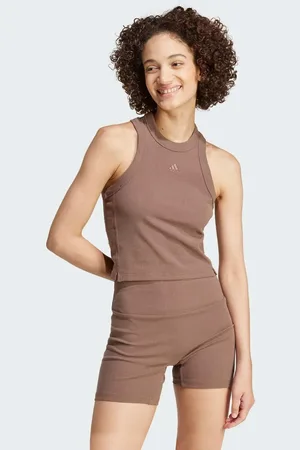 adidas Adidas - ribstrikket cropped tanktop i loungestil