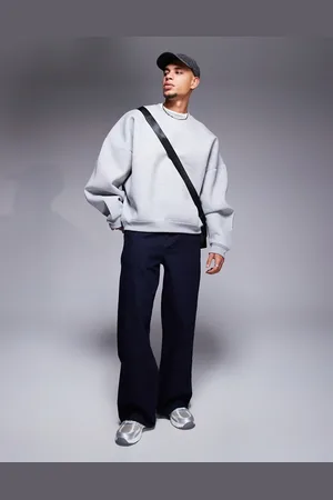 ASOS Kraftig og sweatshirt med ekstremt oversized pasform i scubastof
