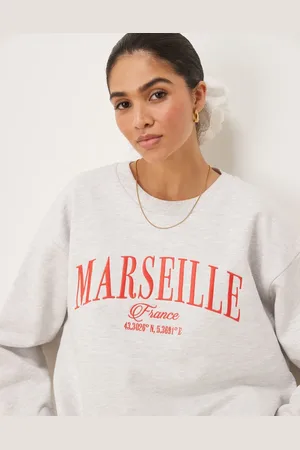 ASOS Hvidmeleret oversized sweatshirt med broderet 