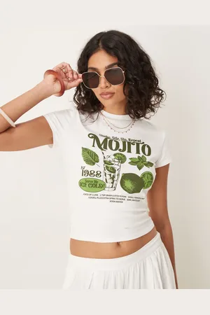 ASOS Cremehvid baby-T-shirt med 