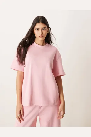 ASOS Pastellyserød T-shirt i joggingstof - Del af sæt