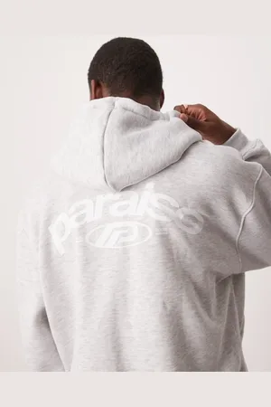 ASOS Hættetrøje i oversized pasform med lynlås og printdetalje