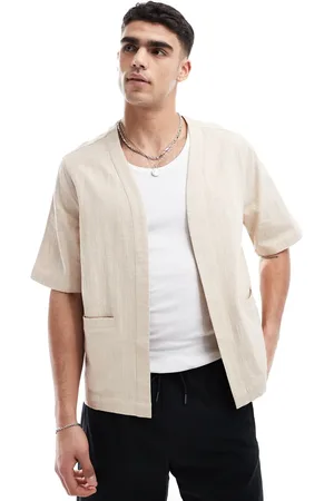 ASOS Kimono-skjorte med tekstur-Neutral