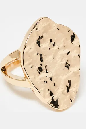 ASOS Guldfarvet ring med tekstur, smeltet metallook og hamret finish