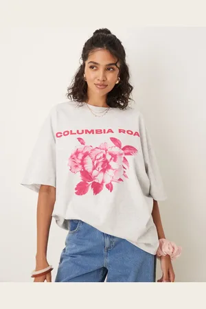 ASOS Meleret lysegrå oversized T-shirt med grafisk 