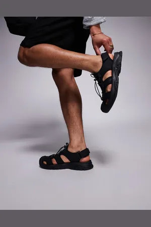 ASOS Sorte fisker-sandaler i tech-stof