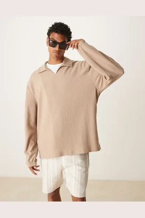 ASOS Oversized brun poloskjorte-Neutral