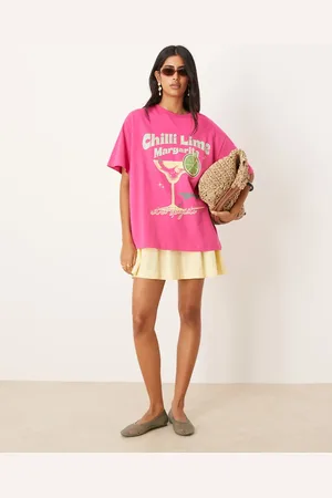 ASOS Pink oversized T-shirt med 