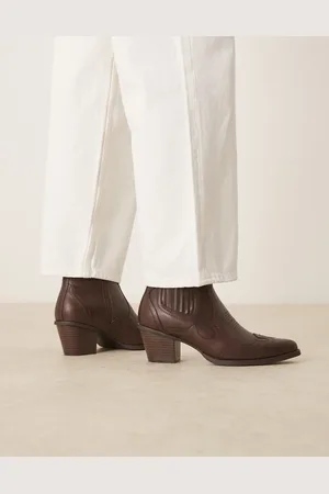 ASOS Brune western-inspirerede chelsea-støvler med cubansk hæl